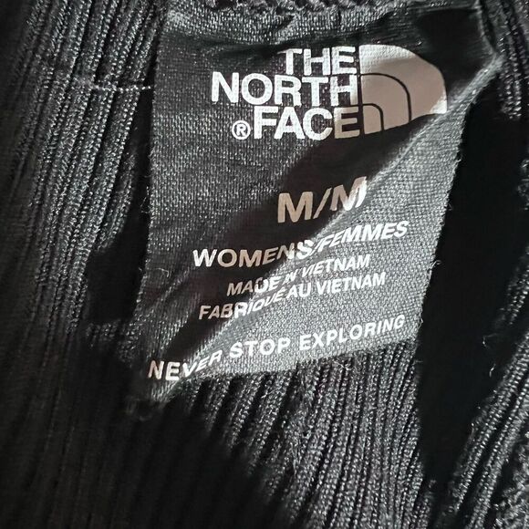 The North Face Ruby Hill Rib Knit Black Cropped Tank Top Shirt Women's Medium - Picture 8 of 8